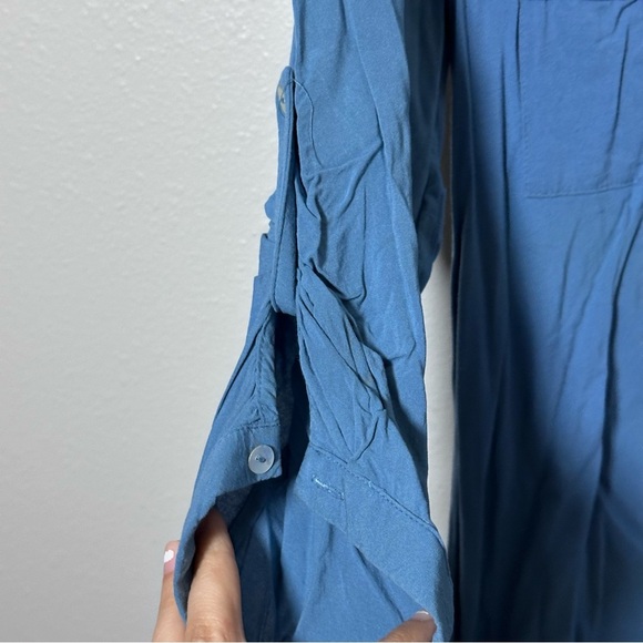 RW & Co Women Blue 3/4 Sleeve‎ button Shirt size XS - Picture 3 of 9